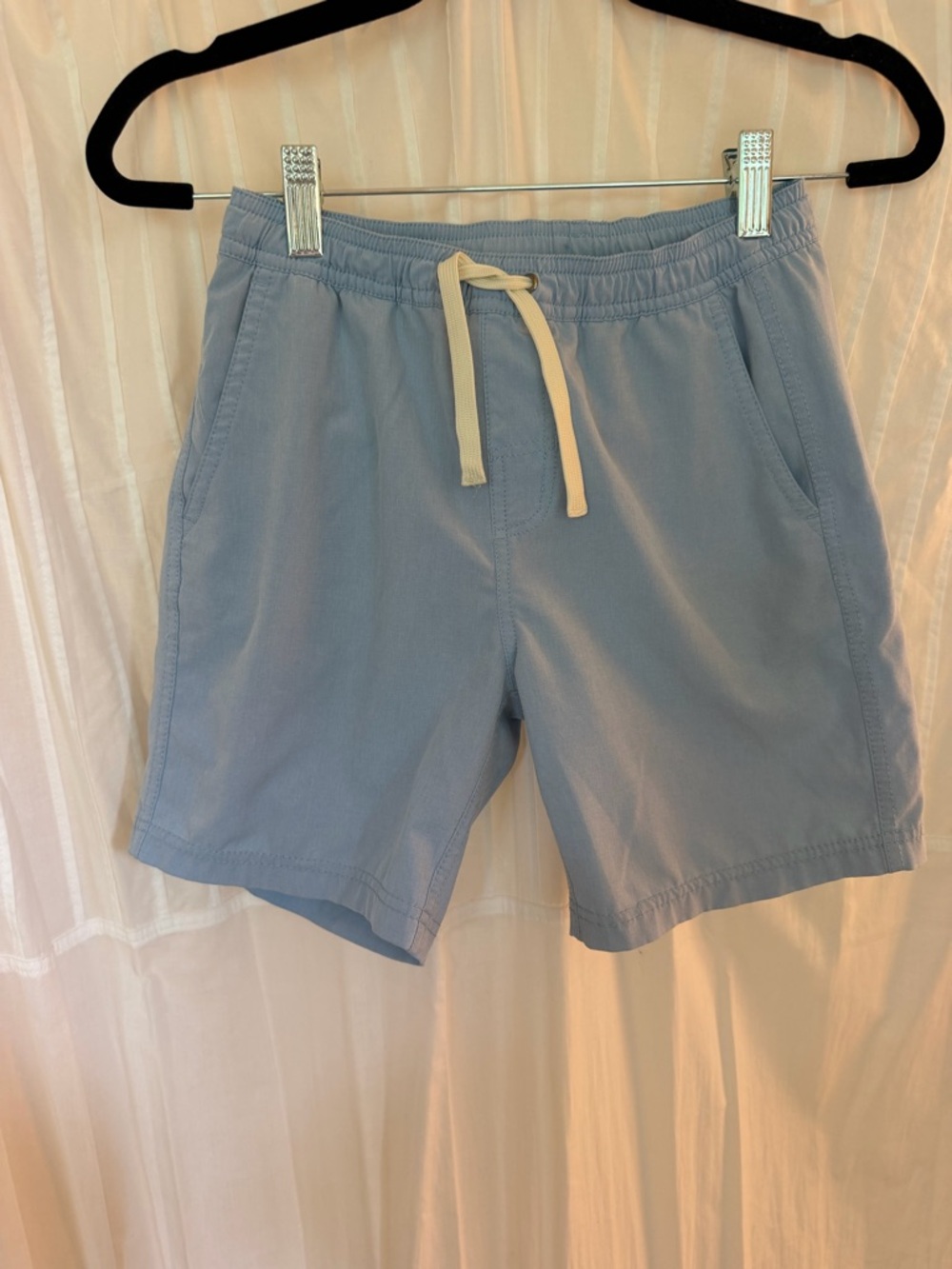 Fair Harbor Boys Anchor Short Light Blue Drawstring Swim Shorts | Size M